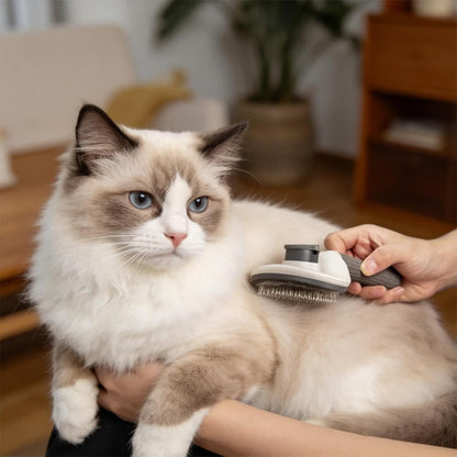 Ultimate Cat & Dog Grooming Brush - Effortless Shedding & One-Click Hair Removal, Skin-Friendly & Easy to Clean