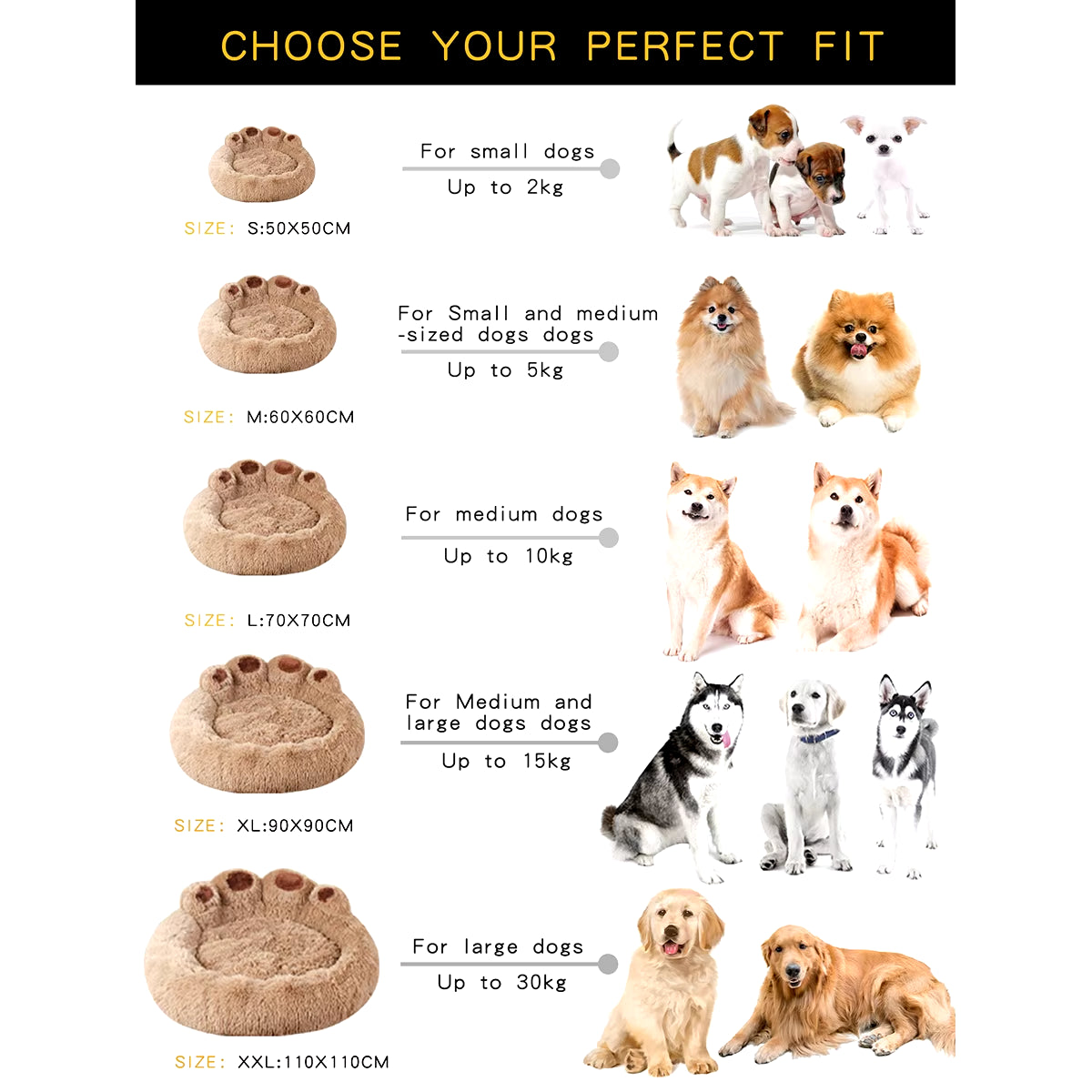 Deluxe Fluffy Dog Bed - Cozy Plush Kennel for Large Dogs & Cats - Premium Winter Bedding Cushion