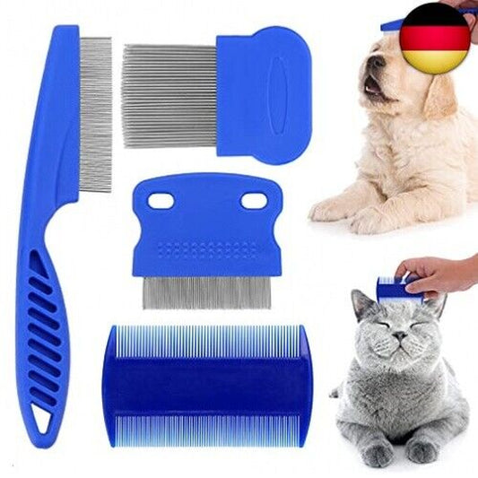 Molain Katze Hund Flohkamm, 4 Pieces Pet Reißen Fleck Entferner Kamm Set Pet