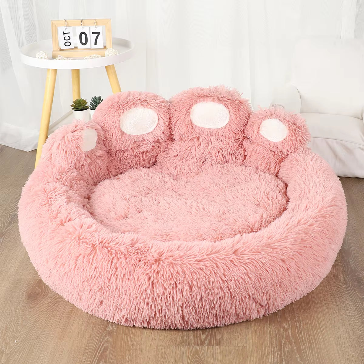 Deluxe Fluffy Dog Bed - Cozy Plush Kennel for Large Dogs & Cats - Premium Winter Bedding Cushion