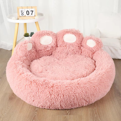 Deluxe Fluffy Dog Bed - Cozy Plush Kennel for Large Dogs & Cats - Premium Winter Bedding Cushion