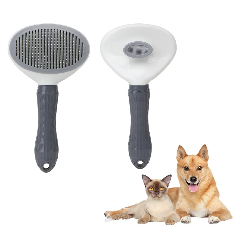 Ultimate Cat & Dog Grooming Brush - Effortless Shedding & One-Click Hair Removal, Skin-Friendly & Easy to Clean